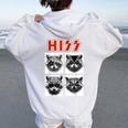 Raccoon Rock Band Concert Hoodie - Unisex & Youth Back Print White