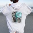 Raccoon Shirt 3 Racoons Howling At Moon Weird Cursed Women's Hoodie Back Print White