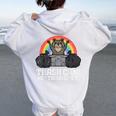 Raccoon Street Cat Hoodie | Fun Back Print for Men, Women & Kids White
