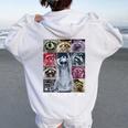 Raccoon Team Trash Women's Hoodie - Fun Animal Meme Back Print White