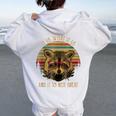 Raccoon Trash Panda Cartoon Women's Hoodie - Fun Back Print White
