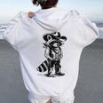 Raccoon Western Hoodie for Men & Women - Country Cowboy-Cowgirl Style White
