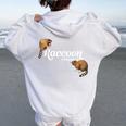 Raccoon Whisperer Women's Hoodie - Cute Back Print for Raccoon Lovers White