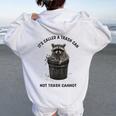 Raccoon Women's Hoodie - Back Print - Fun Animal Design White
