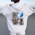 Raccoon Women's Hoodie - Back Print | Moon Howl Design White