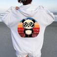 Retro Panda In Sunglasses BBQ Pool Party Panda Women's Hoodie Back Print White