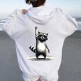 Retro Raccoon Rock Music Men Kids Women Raccoon Women's Hoodie Back Print White