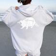 Retro Raccoon Women's Hoodie - Vintage Half Moon Design White