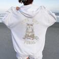 Sarcastic Raccoon Back Print Women's Hoodie – Cute Yet Sassy White