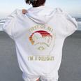 Sarcastic Raccoon Lover Women's Hoodie - Back Print - Delightful Gift White