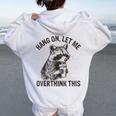 Sarcastic Raccoon Women's Hoodie - Quirky Back Print for Humor White