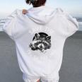 Save the Raccoons Women's Hoodie - Animal Lover Back Print White