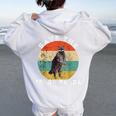 Save The Trash Panda Raccoon Animal Retro Vintage Sunset Women's Hoodie Back Print White