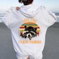 Save The Trash Pandas Raccoon Shirt Raccoon Animal T-Shirt Women's Hoodie Back Print White