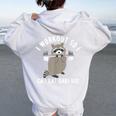 So I Can Eat Garbage Raccoon Trash Panda Workout Gym Women's Hoodie Back Print White