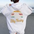 Stay Trashy Hoodie - Women’s Internet Meme Back Print White