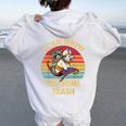 Vintage Raccoon Lover Women's Hoodie - Eco Back Print White