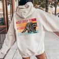 Adopt a Street Cat Hoodie - Raccoon Lovers' Fun Back Print Sand