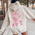 Birthday Girl Groovy Taylor First Name Personalized Heart Women Oversized Hoodie Back Print Sand