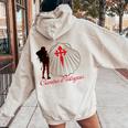 Camino Portugues Santiago De Compostela Shell Women Oversized Hoodie Back Print Sand