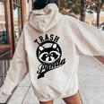 Cute Trash Panda Raccoon Save The Trash Panda Meme Women's Hoodie Back Print Sand