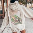Dream Big Raccoon Hoodie - Women's Animal Graphic Back Print Sand