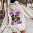 Even Baddies Get Saddies Raccoon Oddly Specific Meme Women's Hoodie Back Print Sand