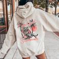 Feral Girl Summer Hoodie | Women’s Raccoon Meme Vacation Style Sand