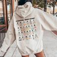 Occupational Therapy Alphabet Ot Therapist Cute Abcs Teacher Women Oversized Hoodie Back Print Sand