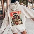 Raccoon Anime Women's Hoodie | Ramen Noodles Fun Design Sand