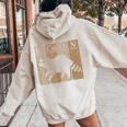 Raccoon Lover Women's Hoodie - Chemistry Elements Design - Back Print Sand