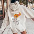 Raccoon Lover Women's Hoodie - Fun Happy Pills Back Print Sand