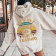 Raccoon Lovers Women's Hoodie - Quirky Animal Back Print Sand