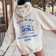 Raccoon Meme Hoodie - Women's Back Print | Sarcastic Bed Rotting Mood Sand