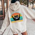 Raccoon Spirit Animal Women's Hoodie - Fun Back Print Design Sand