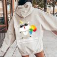 Raccoonicorn Women's Hoodie | Quirky Raccoon Back Print for Fun Wear Sand
