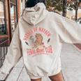 Retro Mother Of Mayhem Feral Moms Club Moms Women Oversized Hoodie Back Print Sand