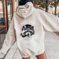 Save the Raccoons Women's Hoodie - Animal Lover Back Print Sand