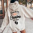 Soon To Be Grandma 2025 Mother's Day For New Grandma Women Oversized Hoodie Back Print Sand