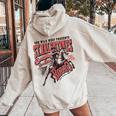 St Valentine’S Wild West Rodeo Vintage Western Horse Women Oversized Hoodie Back Print Sand