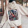 Three Racoon Moon 3 Racoon Moon Cursed Meme Women's Hoodie Back Print Sand