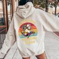Vintage Raccoon Lover Women's Hoodie - Eco Back Print Sand