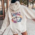 Watercolor Raccoon Hoodie | Women's Modern Classic, Polyester Blend Sand