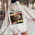 Women's Hoodie - Oddly Ironic Raccoon Meme | Comfy Back Print Fashion Sand