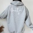 Auntie Christmas Mother's Day Birthday Nephew Niece Women Oversized Hoodie Back Print Sport Grey