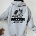 Certified Raccoon Specialist Women's Vintage Hoodie - Back Print Sport Grey
