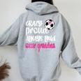 Crazy Proud Soccer Grandma Soccer Player Grandmother Women Oversized Hoodie Back Print Sport Grey Crazy Proud Soccer Grandma Soccer Player Grandmother Women Oversized Hoodie Back Print Sport Grey