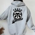 Cute Trash Panda Raccoon Save The Trash Panda Meme Women's Hoodie Back Print Sport Grey
