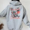 Feral Girl Summer Hoodie | Women’s Raccoon Meme Vacation Style Sport Grey