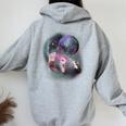 Ferrets Howling At The Moon Shirt Ferret Women's Hoodie Back Print Sport Grey